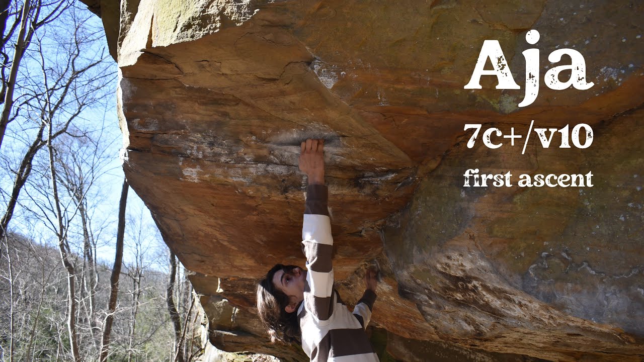 Aja (7c+/v10) | First Ascent