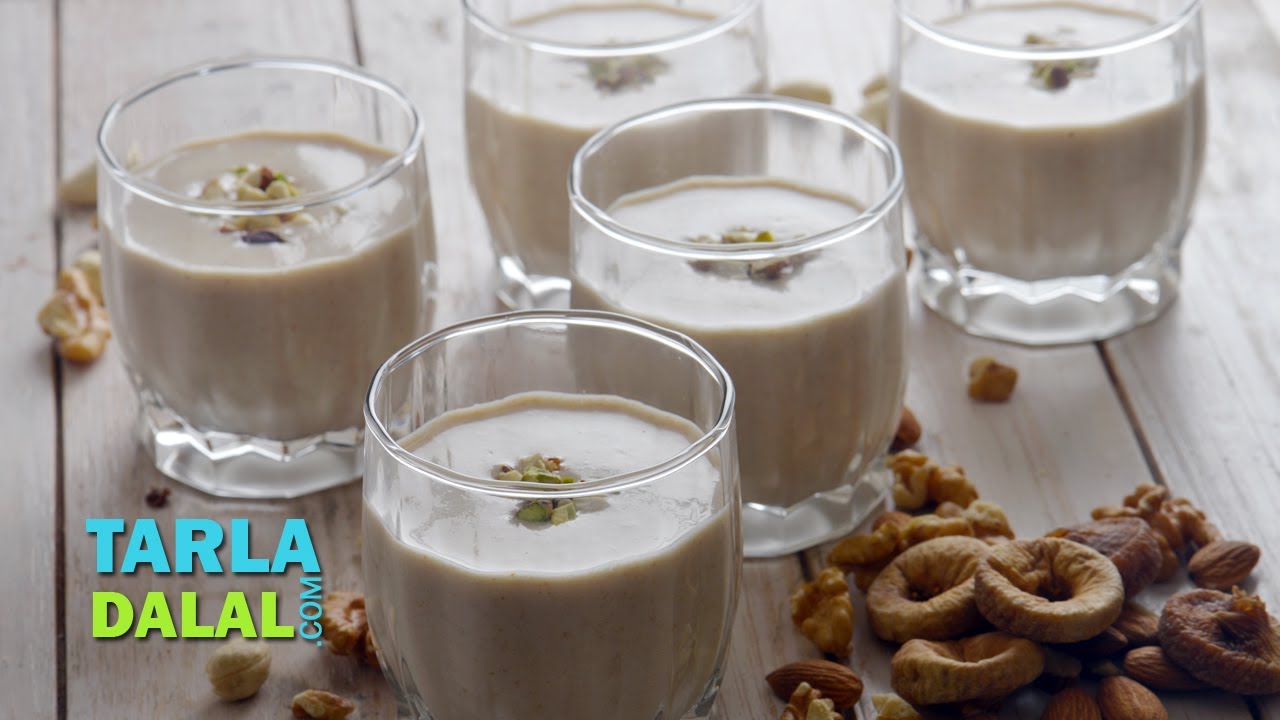 Dry Fruit Milkshake by Tarla Dalal
