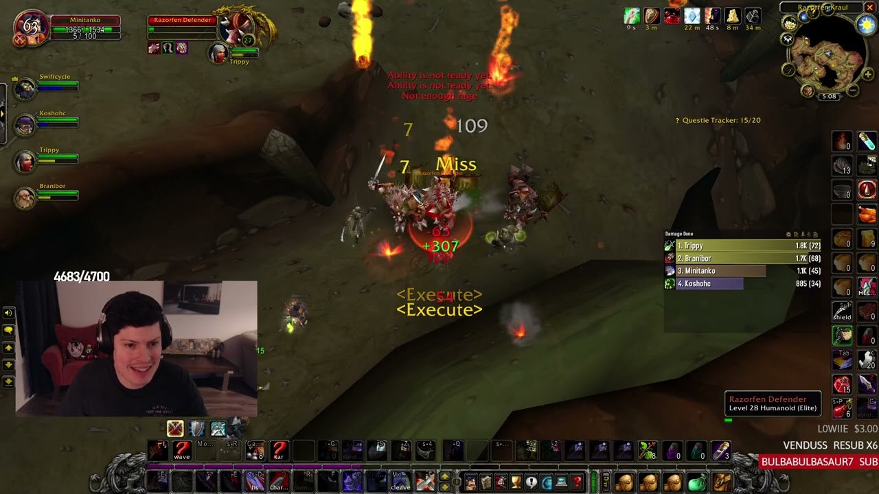 Payo's Journey to | Razorfen Kraul | Hardcore | Classic wow | Minitanko adventures |