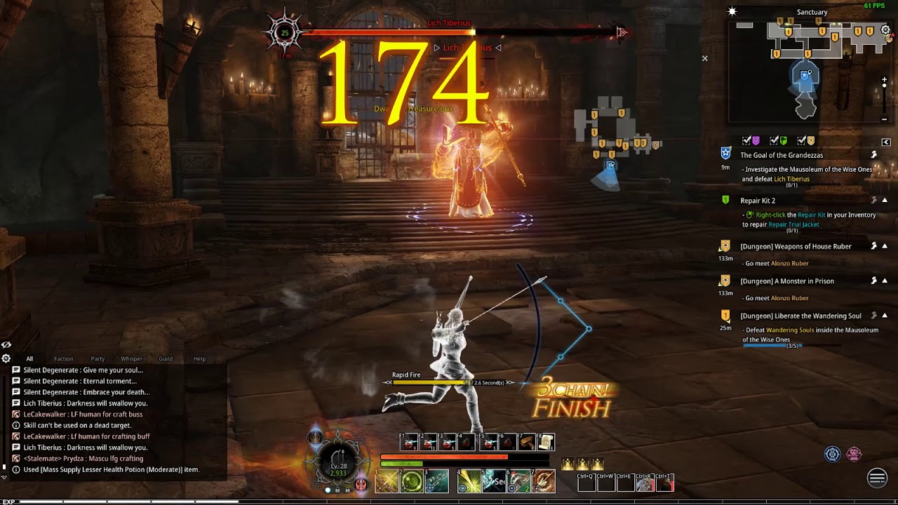 Bless Online || Lich Tiberius || 28 level Ranger