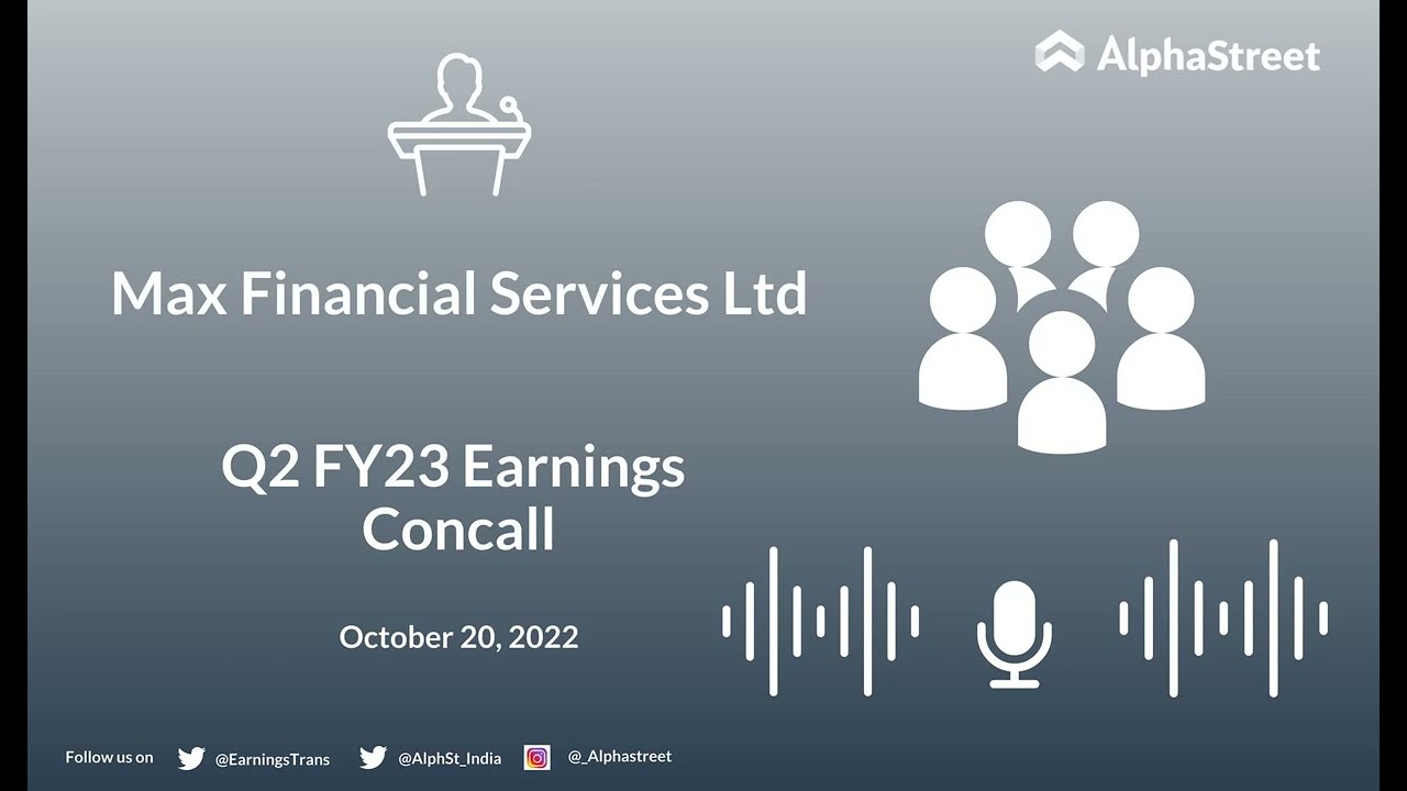 MFSL Stock | Max Financial Services Ltd Q2 FY23 Earnings Concall