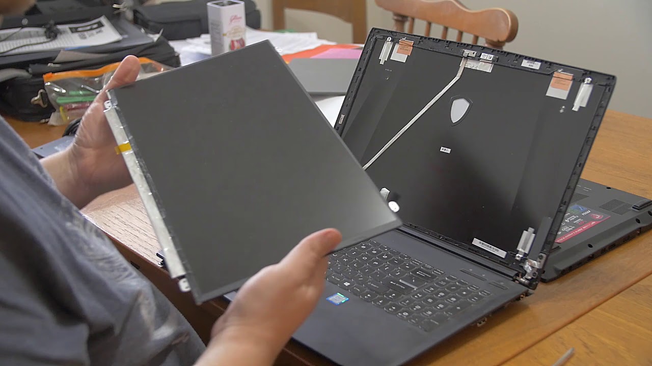 Laptop screen replacement / How to replace laptop screen MSI GP62MVR 7RFX Leopard Pro