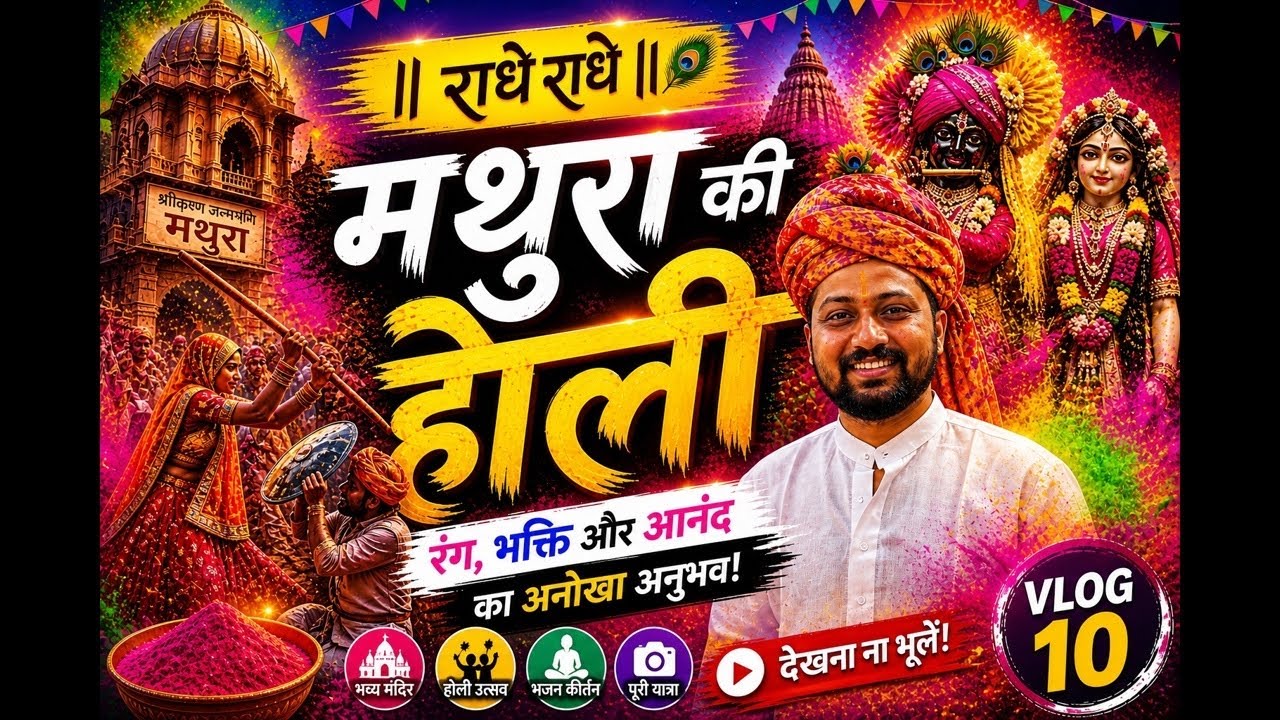 💞प्रेम के रंगों में डूबी मथुरा, जहाँ होली बन जाती है प्रेम की कहानी 🌸🌈| Mathura Ki Holi🌈