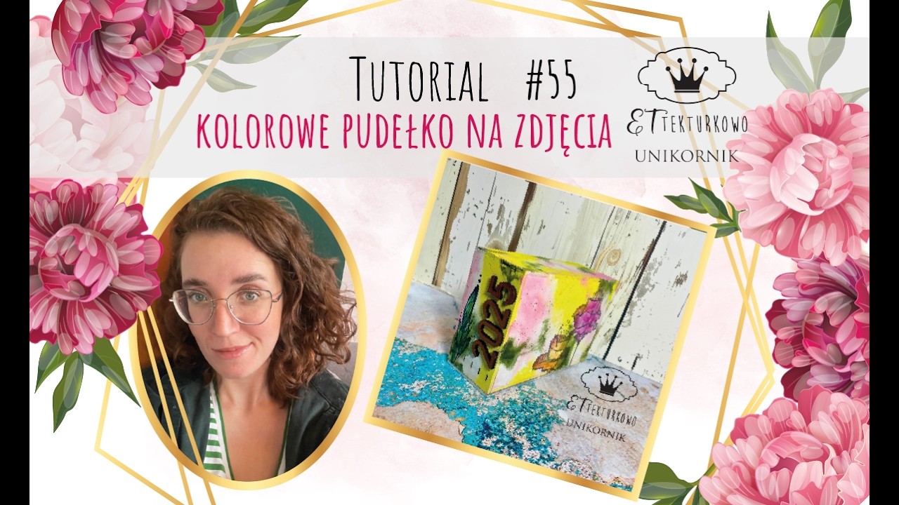 Kolorowe  pudełko na zdjęcia #tekturkowo #55