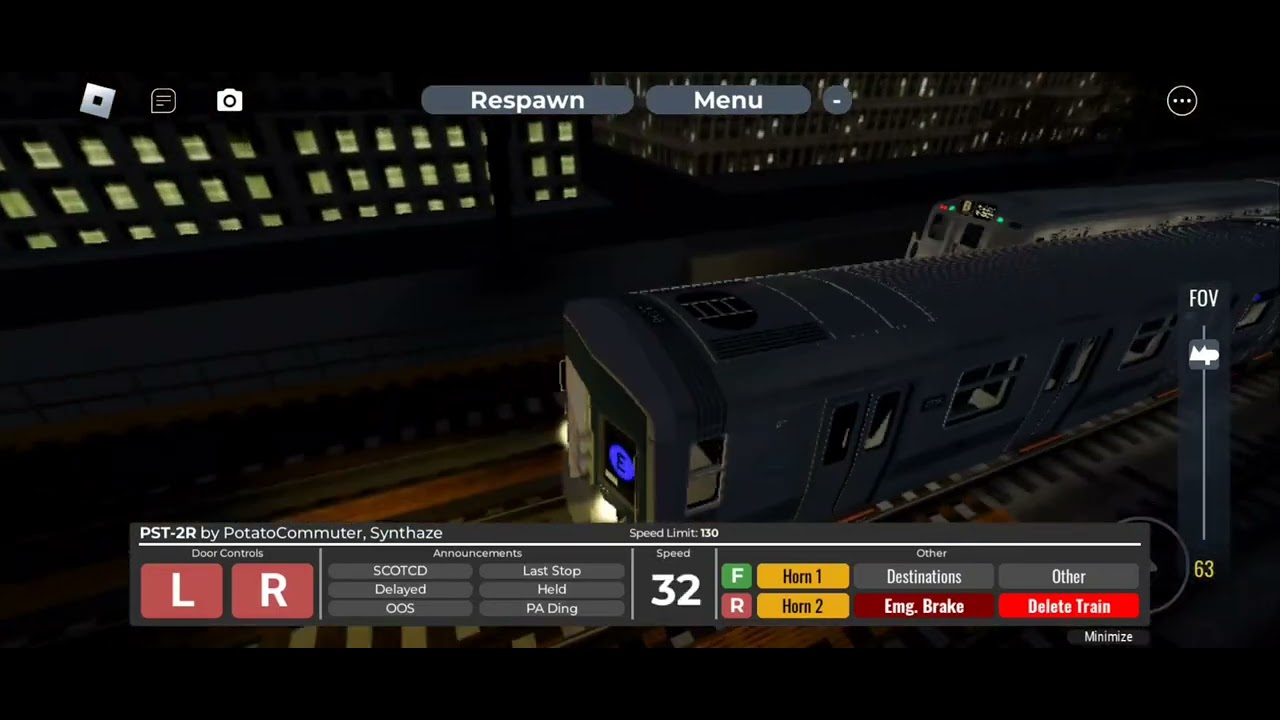 Roblox PTA Fifth Av: R11 B train  and PST-2R E train  racing from Herald Sq to Booth St