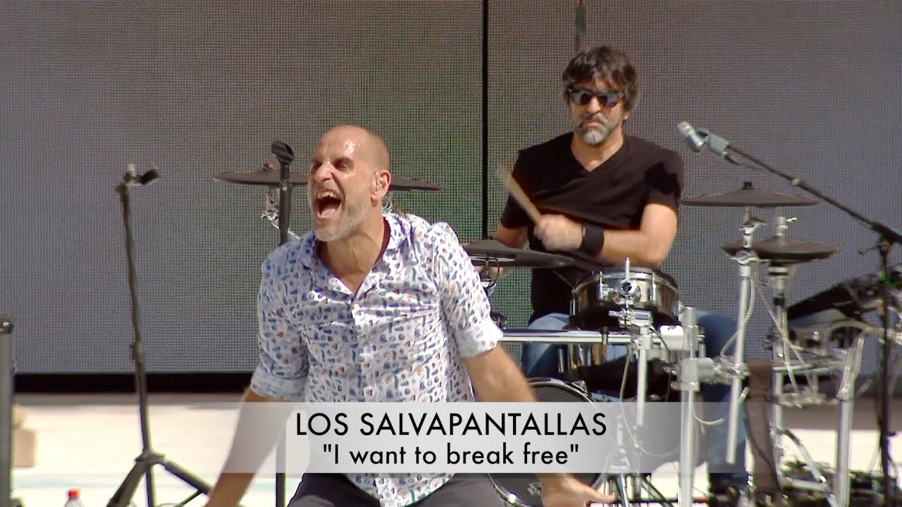 LOS SALVAPANTALLAS - I want to break free + We will rock you (cover)