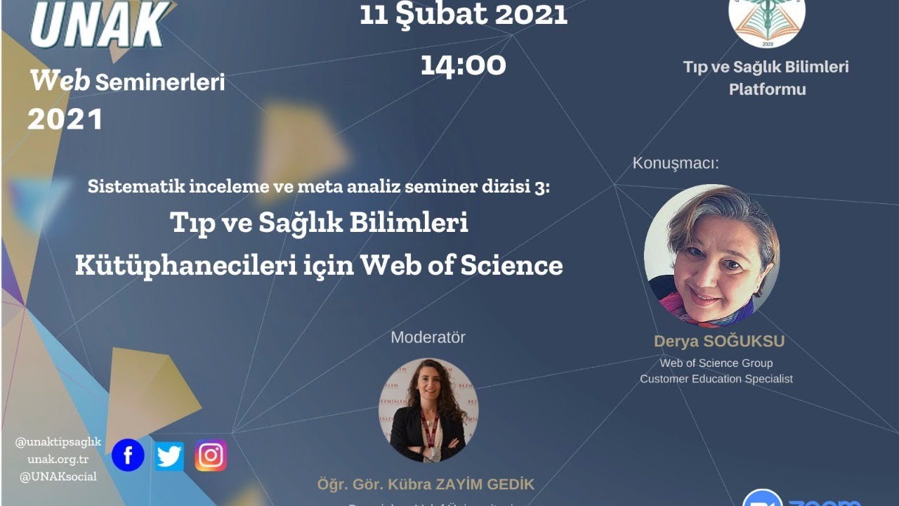 Tıp ve Sağlık Bilimleri Kütüphanecileri için Web of Science