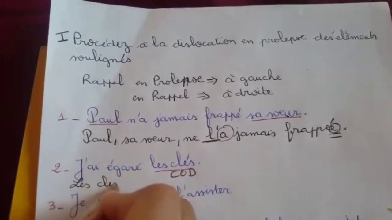Exercices emphase s3