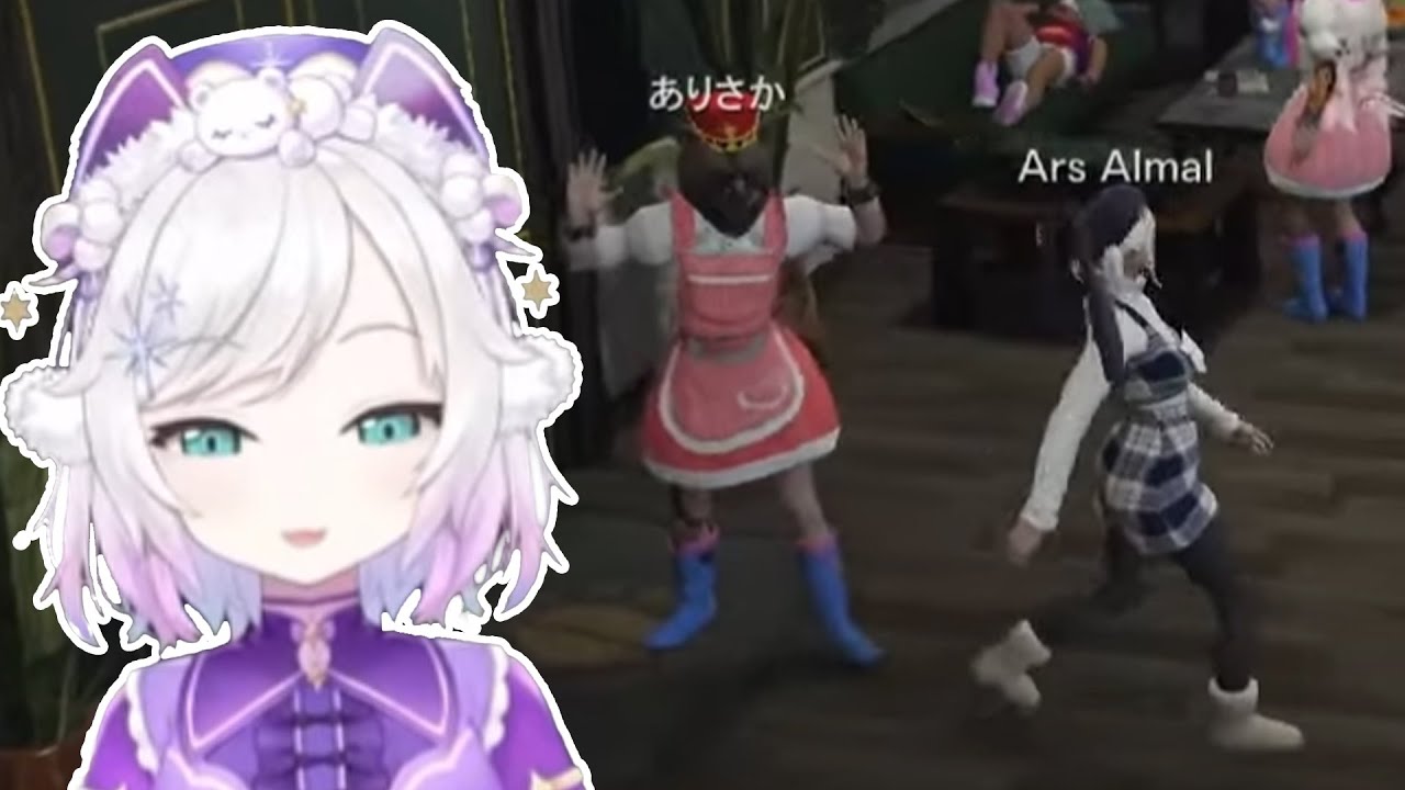 Ars Almal Visits the Cafe at the Perfect Time【Arisaka/SqLA/Tokoyami Towa】(ENG SUBS) — VCR GTA 2 Clip