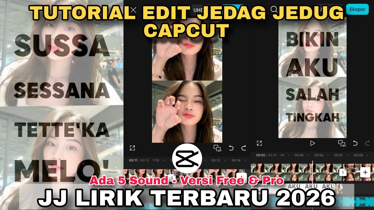 Tutorial Edit Jedag Jedug Capcut JJ LIRIK TERBARU 2026 
