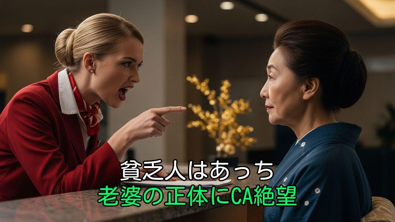 「エコノミーへ行け」と差別したCA…老婆の正体を知り顔面蒼白！