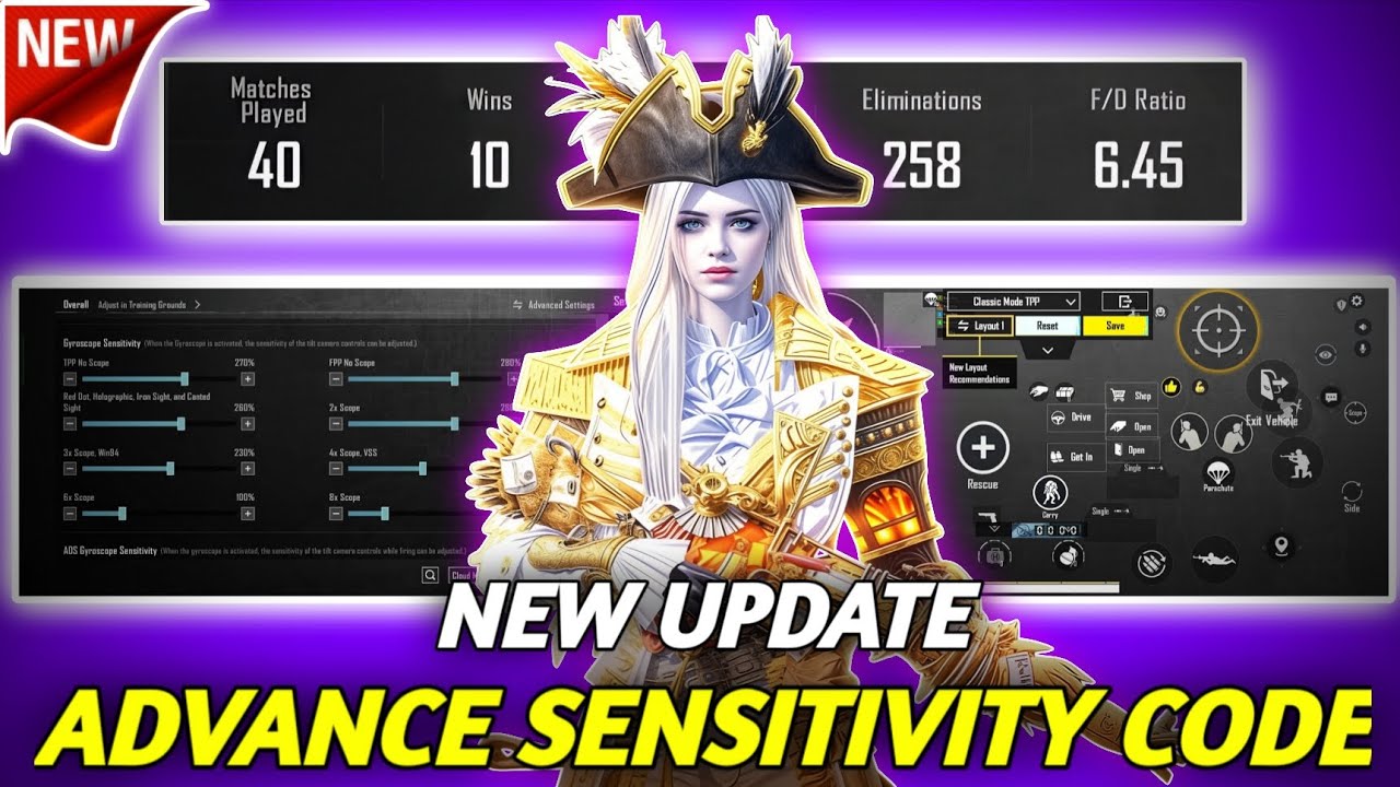 🔥BGMI sensitivity settings 2026 🥵 | BGMI best sensitivity settings 😱| Zero recoil sensitivity BGMI