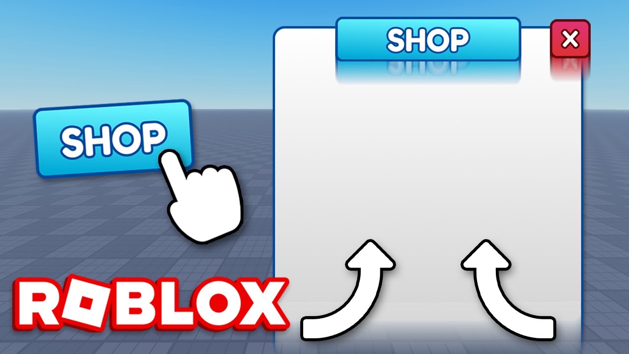 Как создать анимированный интерфейс открытия магазина в Roblox (2024)