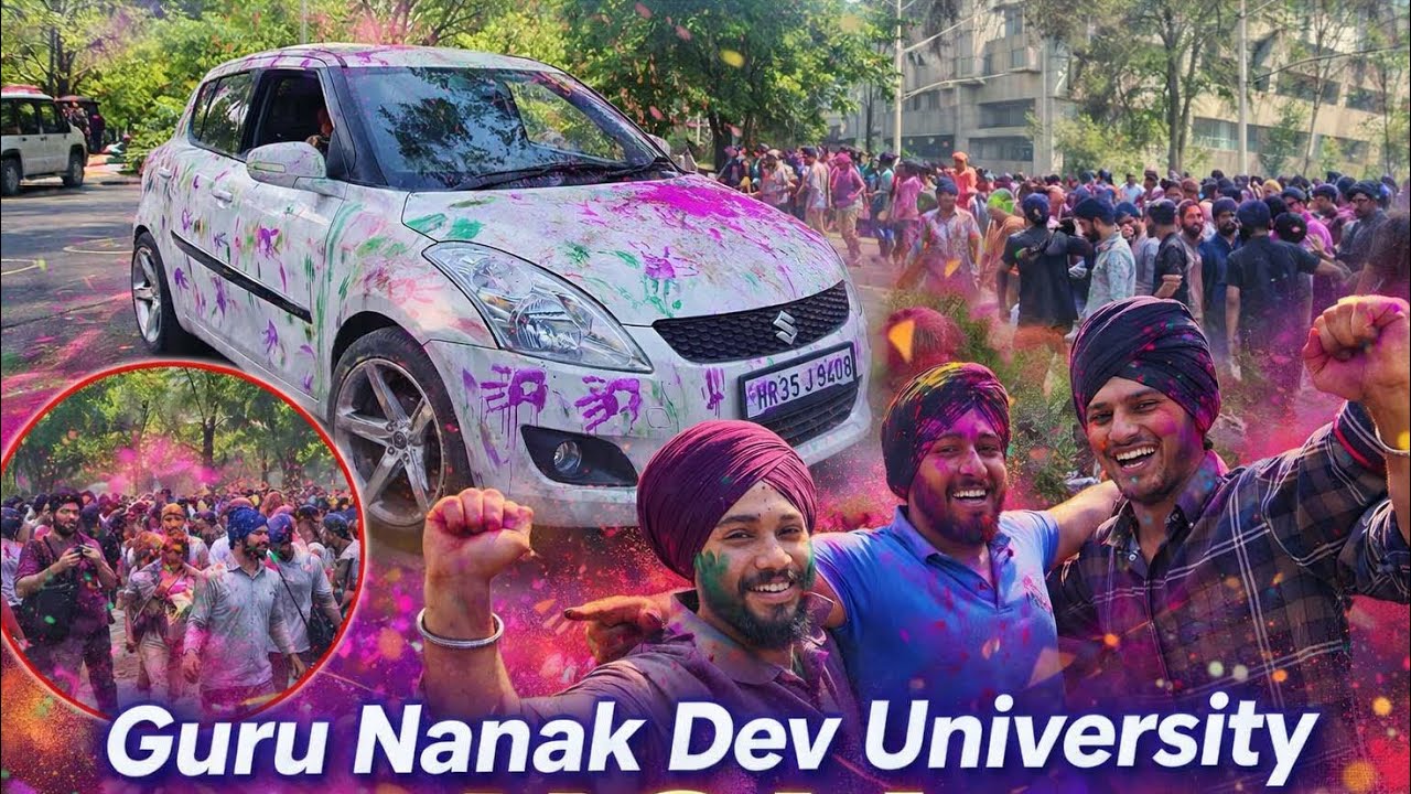 Holi Madness at GNDU 🤯 | Guru Nanak Dev University Holi Celebration Vlog