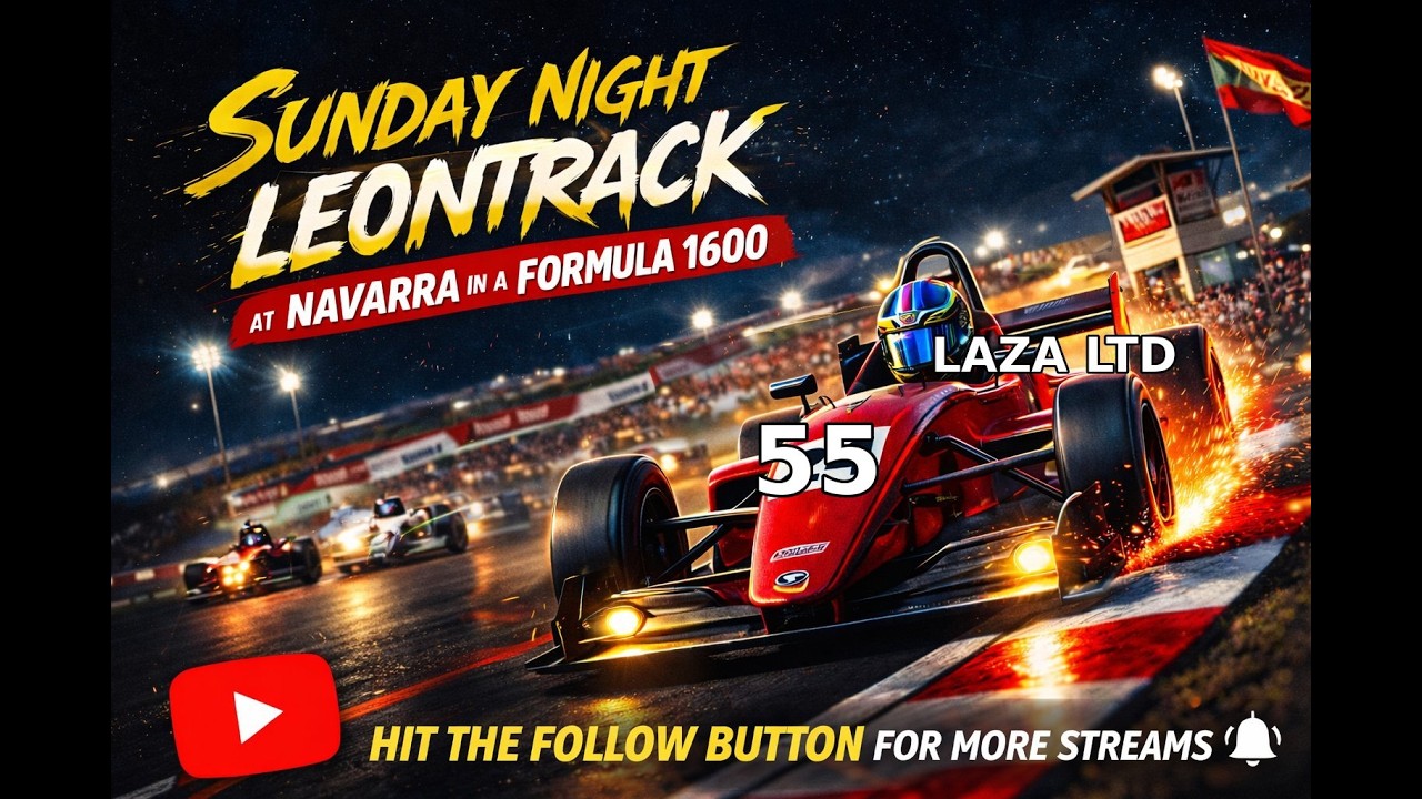 SUNDAY  NIGHT  RACE AT NAVARRA IN A FORMULA 1600  *** HIT THE FOLLOW BUTTOM FOR MORE STREAMS***