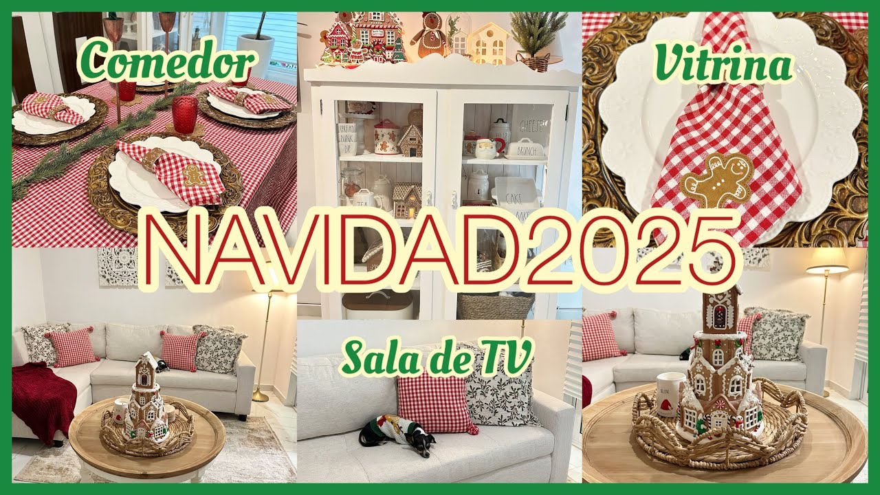 Decoración de mi hogar🎄Navidad2025😍Sala de TV♥️Vitrina y comedor🎅🏼#navidad2025 #christmasdecor 