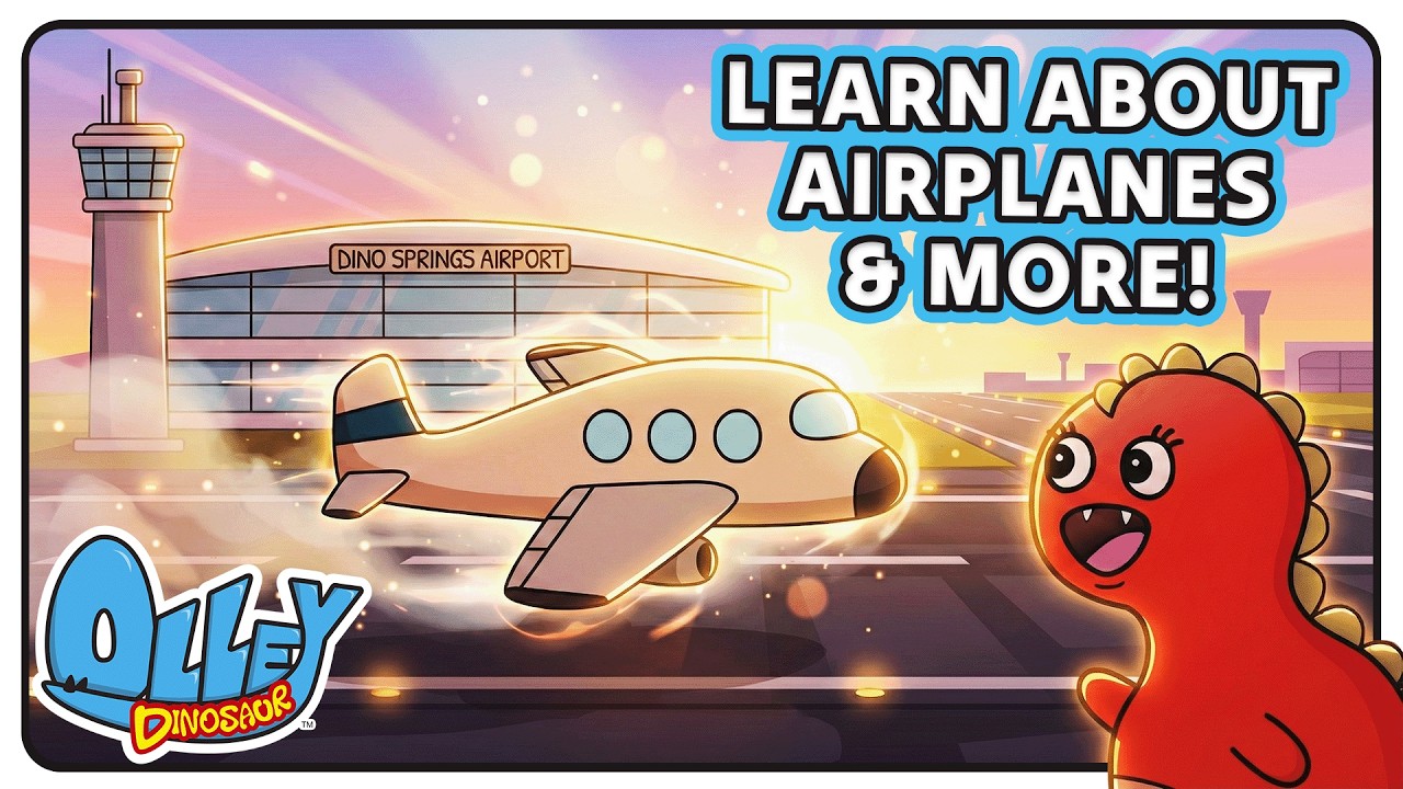 Komodo Dragons, Airplanes & More! 🐉✈️ Olley Dinosaur | Kids Songs + Show