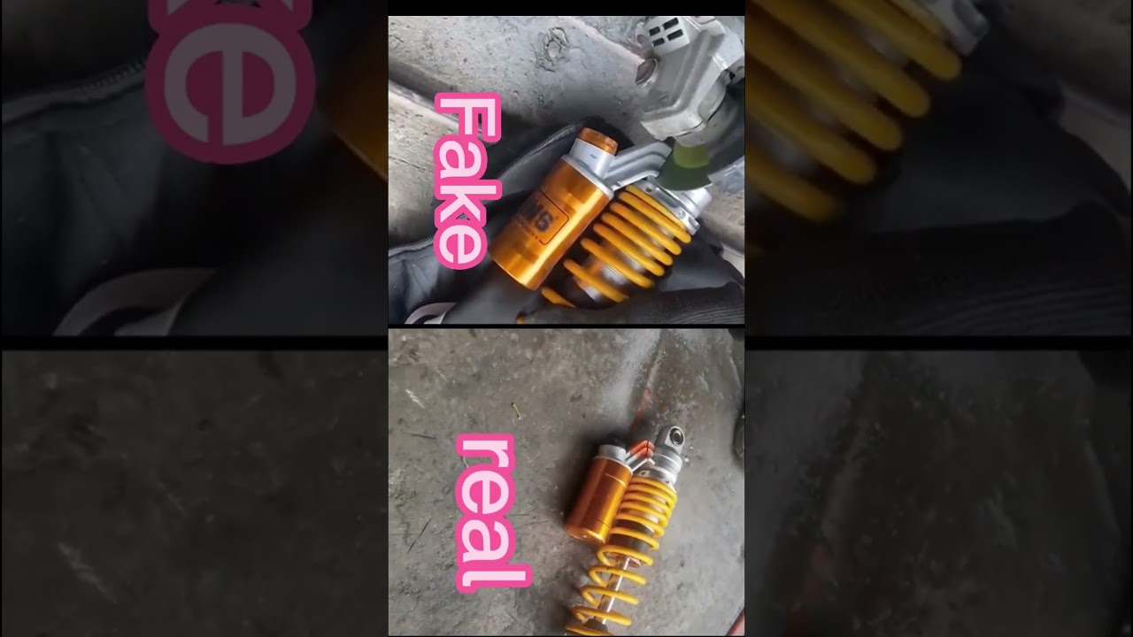 When buying motorcycle shock absorbers, please identify the real and fake gas cylinders 