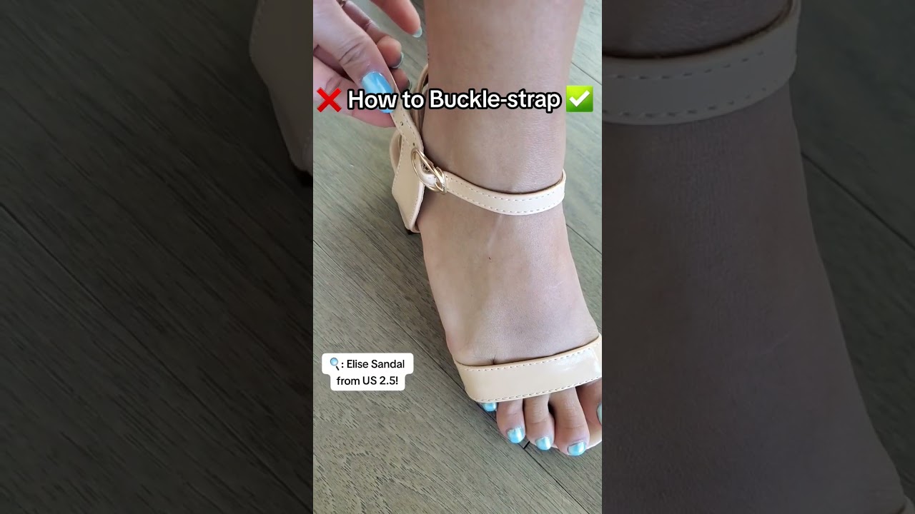✅️ FAQ easy tutorial on how to buckle-strap on sandals🪝 #shoetutorial #danefashion