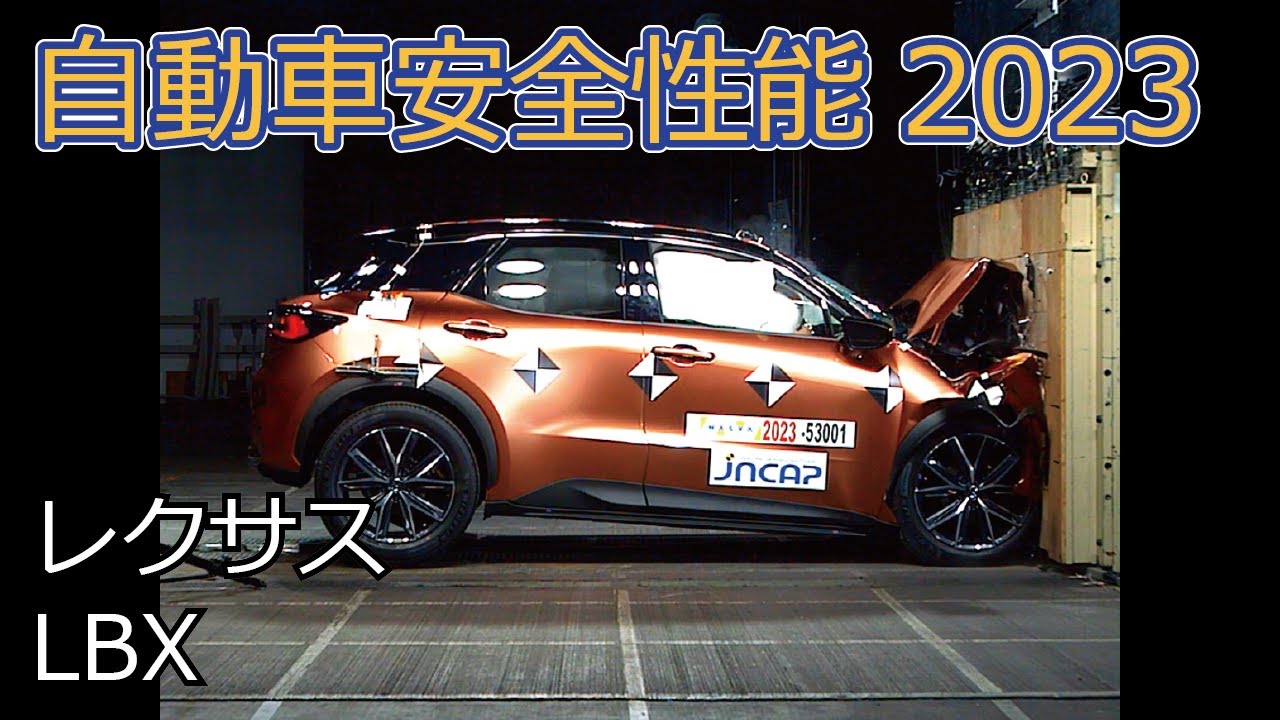 自動車安全性能2023試験映像：レクサス　LBX