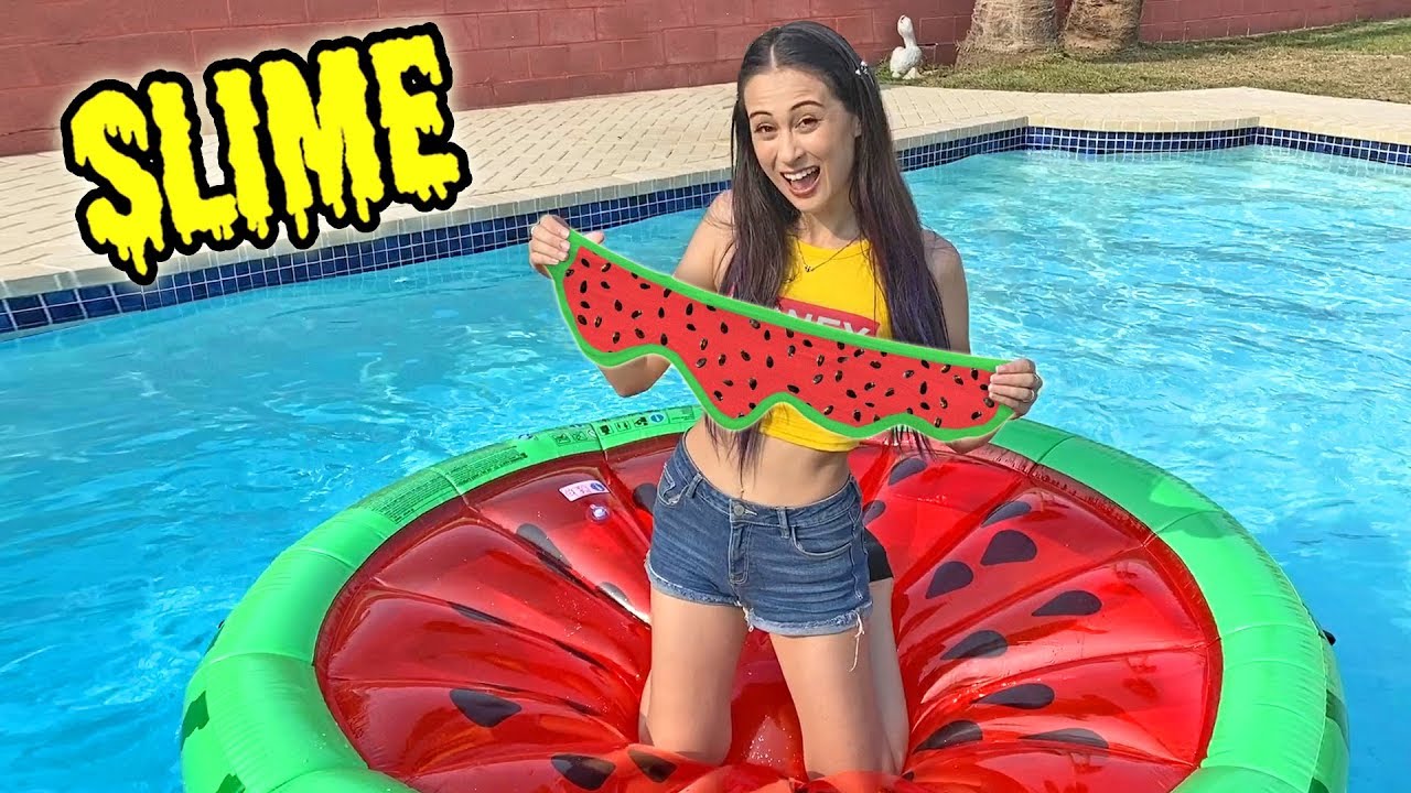 WATERMELOEN SLlJM PROBEREN TE MAKEN op WATERMELOEN FLOATIE! || SIime Sunday