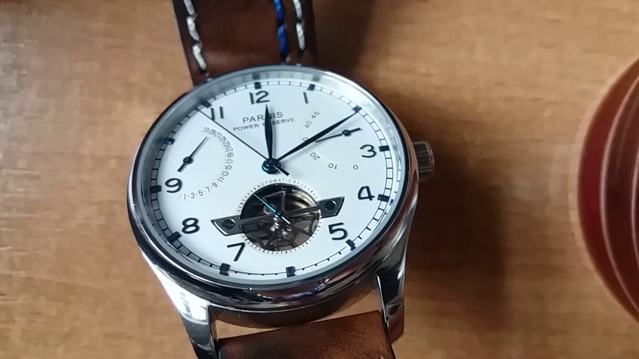 Automatic watch PARNIS power reserve