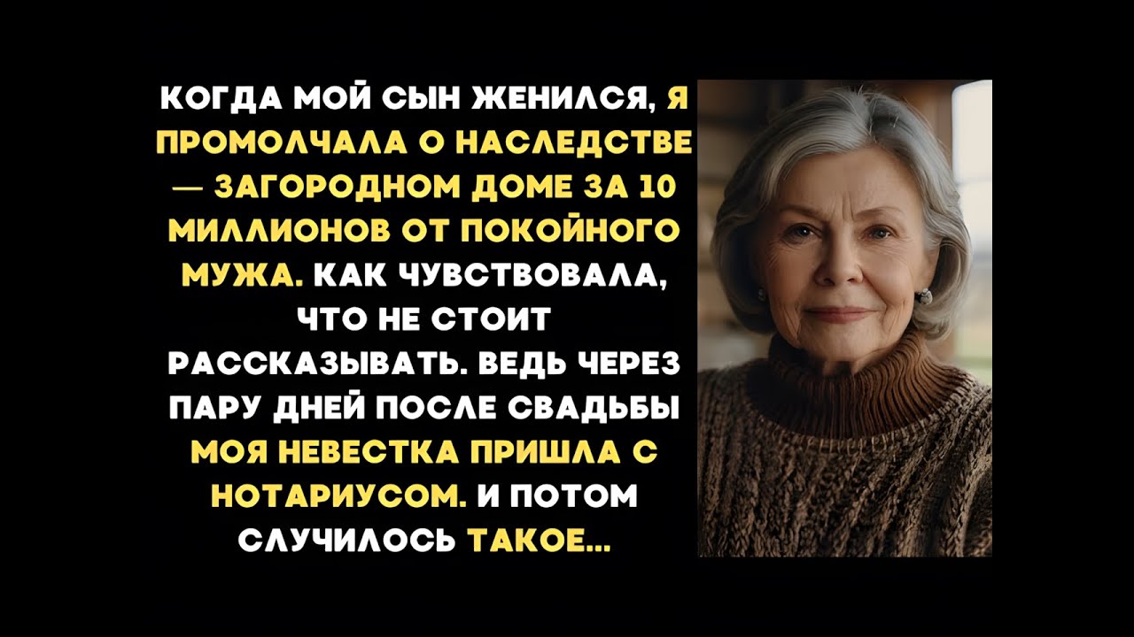 Когда мой сын женился, я промолчала о наследстве от мужа в 10 миллионов. Слава Богу, что промолчала