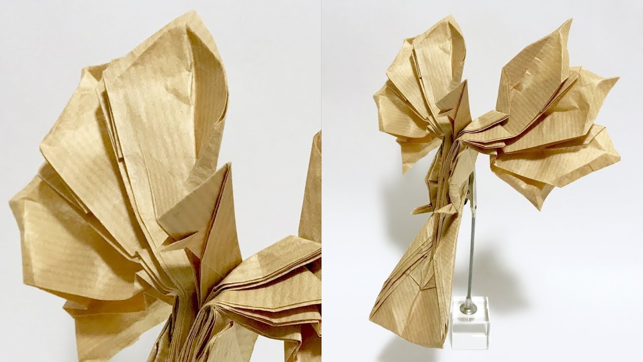 折り紙でモンハンの「レイギエナ」を折ってみた Origami Lagiana from Monster Hunter World
