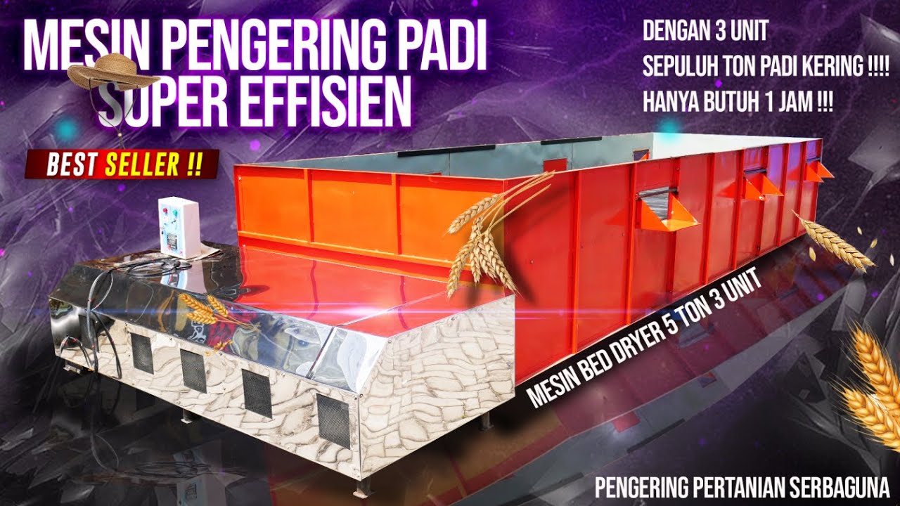 Padi Jagung kapasitas Besar bisa masuk!! Pengering Padi Jagung Bed Dryer 5 Ton Tipe Gas