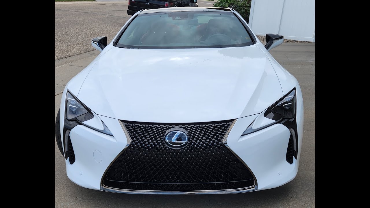 2024 BESPOKE LEXUS LC500!  GORGEOUS INSIDE AND OUTSIDE!  BEST EVER!  WHITE WITH RIOJA RED INTERIOR