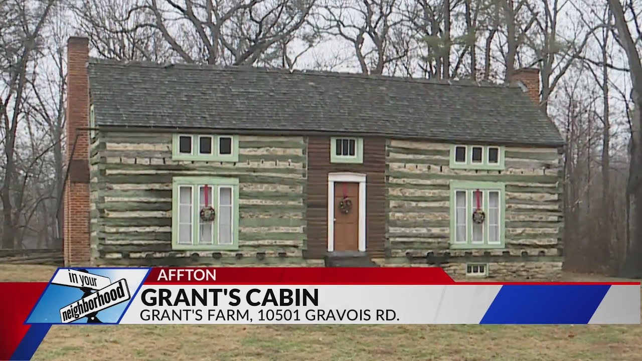 Learning the history of Grant's Cabin at Grant's Farm