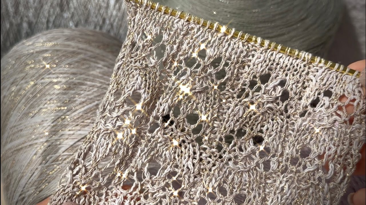 Вяжется очень просто, а выглядит ПОТРЯСАЮЩЕ! ✨ Узор спицами «Венеция»!