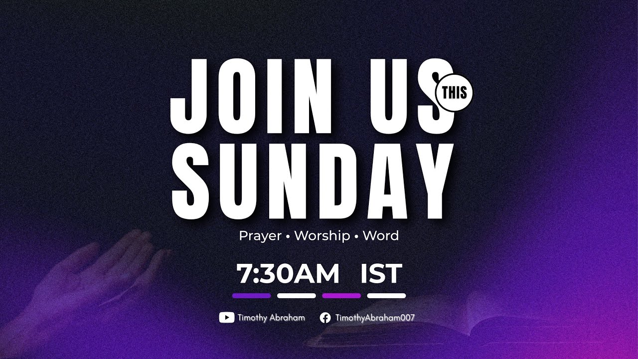 Sunday Worship Service || 8 Feb 2026 || 7:30 AM IST.