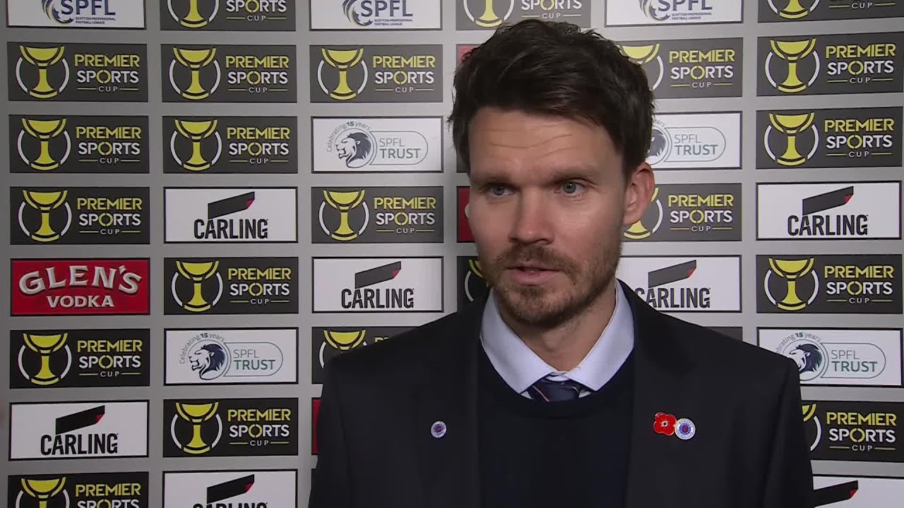 Rangers head coach Danny R&ouml;hl speaks after Premier Sports Cup Semi-Final defeat to Celtic