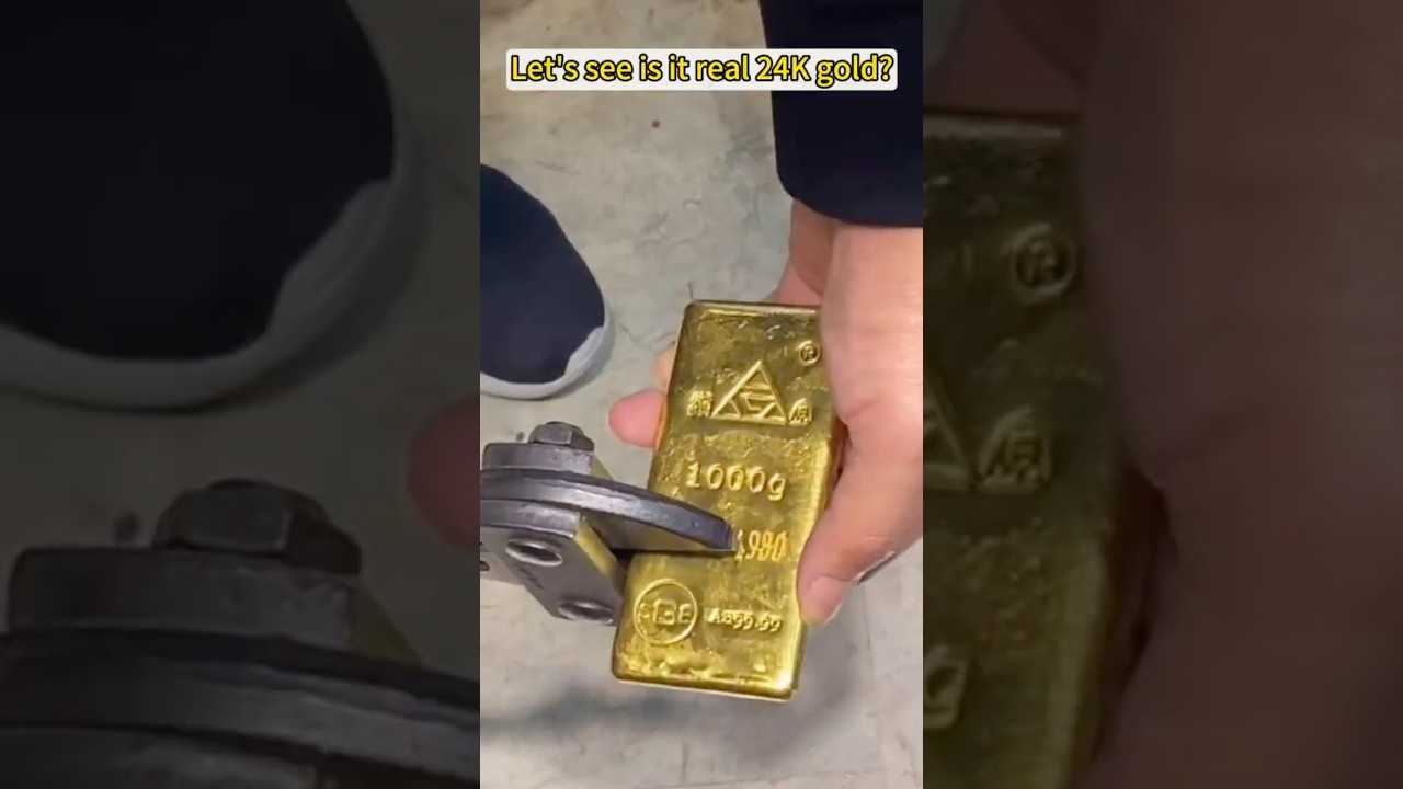 How to Identify the Authenticity of a Gold Bar After Cutting？#goldbar #factory #machine #gold