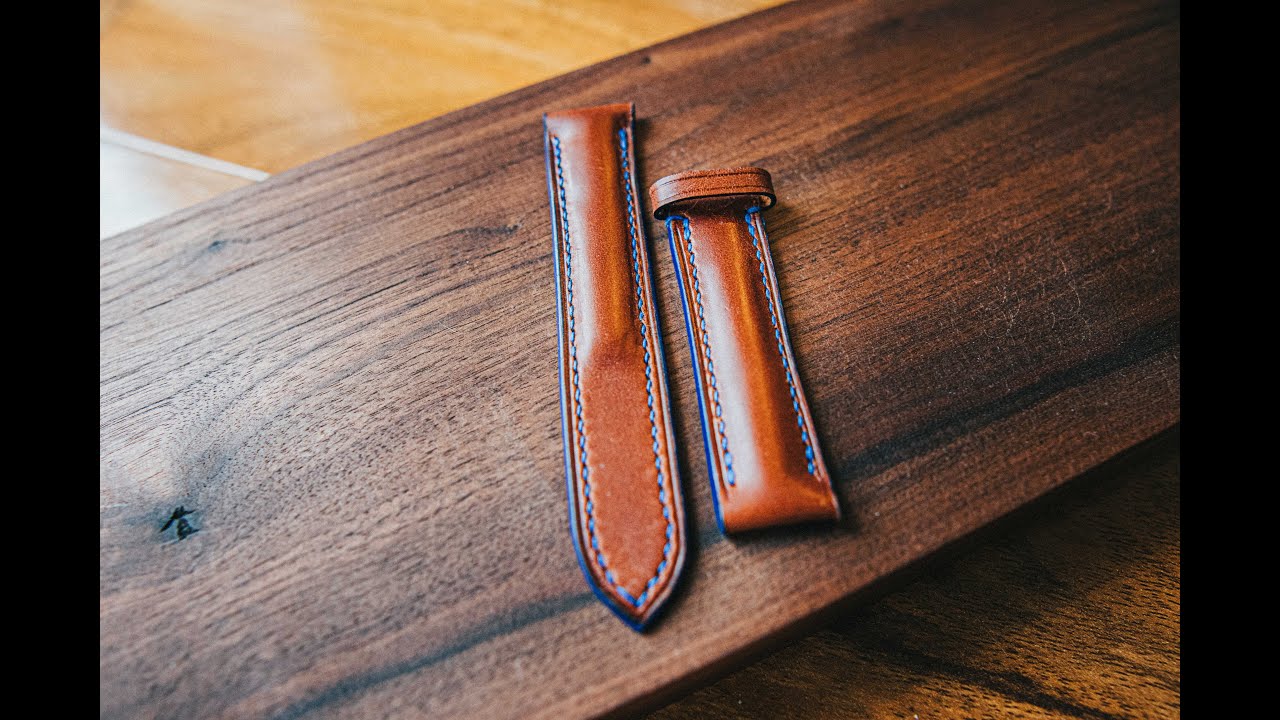 Making A Leather Watch Strap By Hand - ASMR // Will Hodges