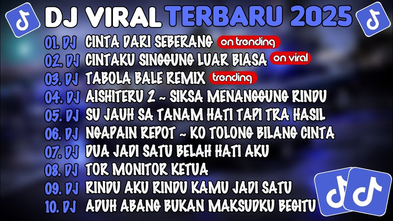 DJ TIKTOK TERBARU 2025🎵DJ CINTA DARI SEBERANG🎵DJ CINTAKU SUNGGUH LUAR BIASA🎵FULL ALBUM
