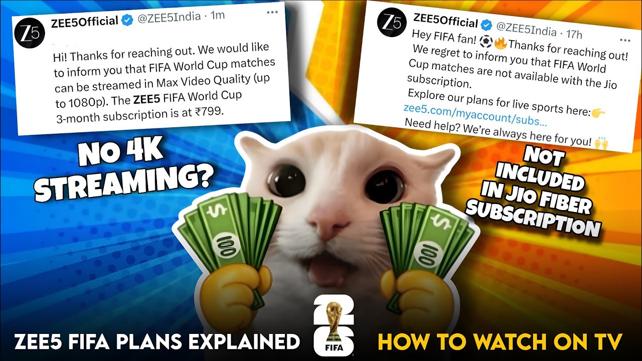 Чемпионат мира по футболу не входит в подписку Jio Fiber Zee5❌: подробности спортивного тарифа Ze...
