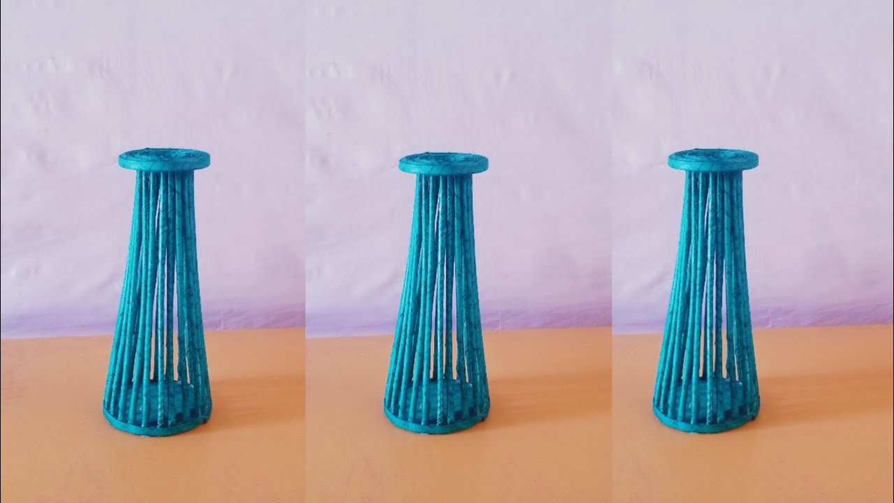 Flower vase making|DIY newspapers flower vase|