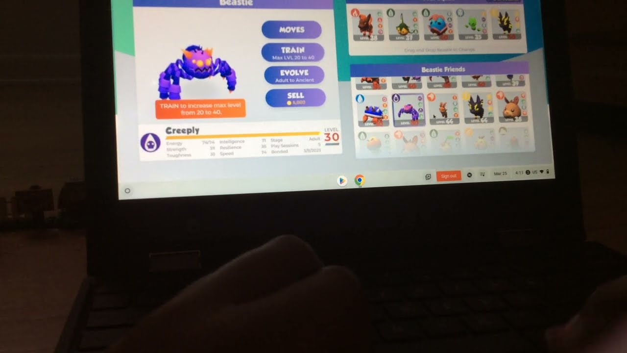 Legends of Learning. Quizzler +evolving beasties!