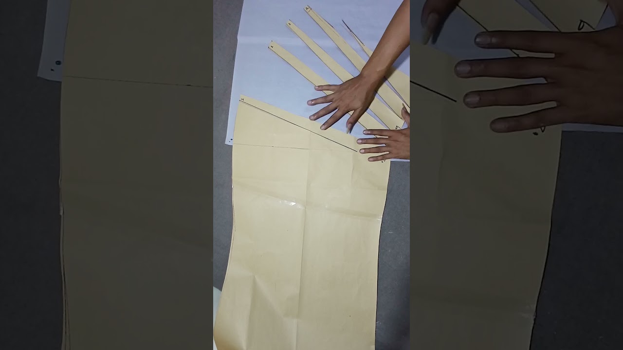 Pecah pola rok dasar menjadi draperi draping #turorialmenjahit #sewingtips #turorialjahit #draperi