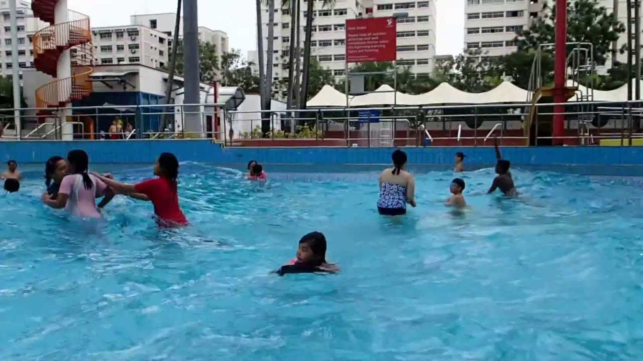25 month Goh Wen Xuan enjoying the wave pool at Chua Chu Kang SRC, Singapore