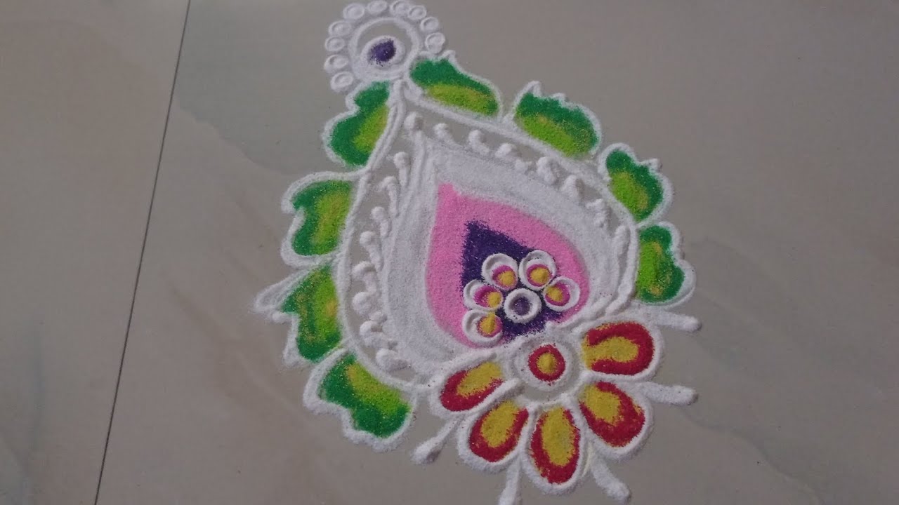 Attractive & Simple Beautiful Rangoli 🎨 खूप सुंदर अशी  सोपी रांगोळी 🎨👈🏻
