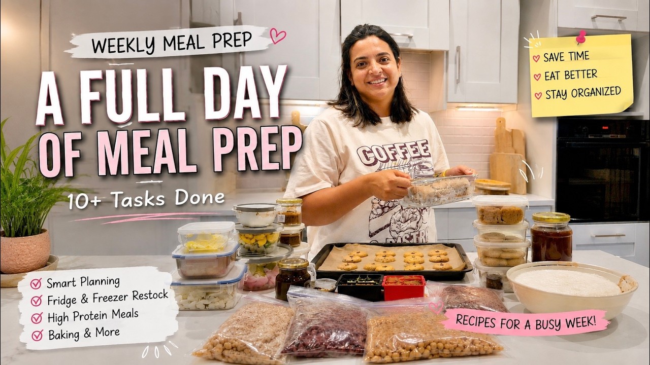 Indian Weekly Meal Prep & Planning | Healthy High Protein Recipes + Time-Saving Prep Ideas