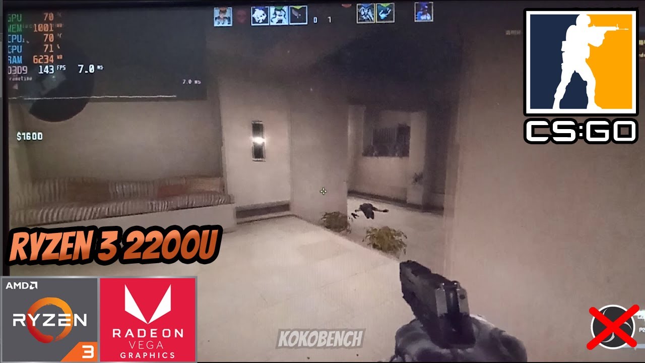 RYZEN 3 2200U | CSGO | NO RECORD | Low End Laptop Gaming Test