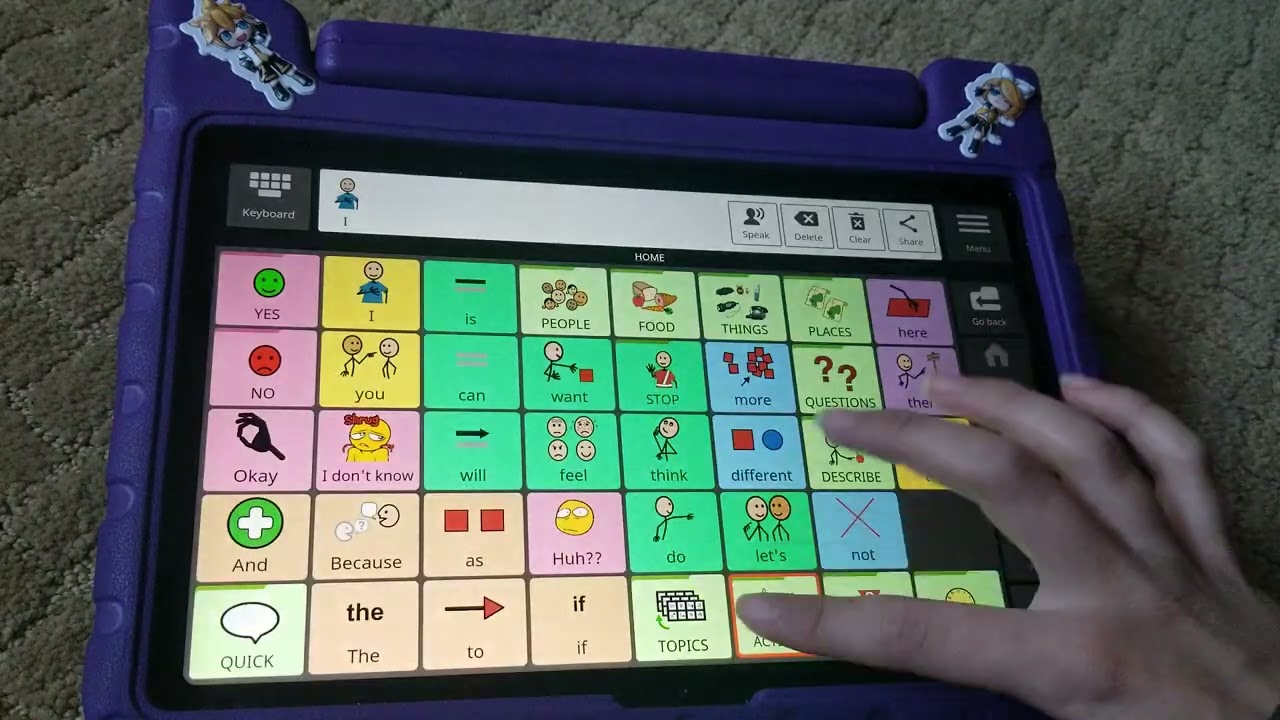 Stimming with AAC and echolalia || Autism, AAC, Avaz, stimming