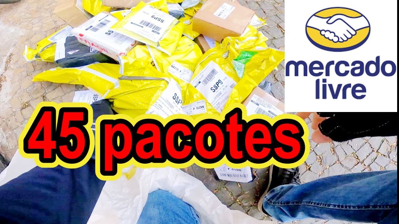 45 PACOTES MERCADO LIVRE.#mercadolivre #motoboy #motovlog