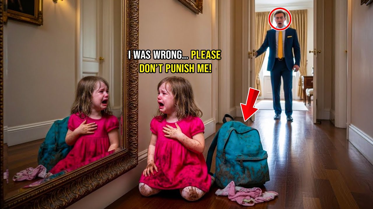 Millionaire Returns Sees Daughter Crying Saying “I’m Sorry”… Stunned To Learn Why She Fears School…