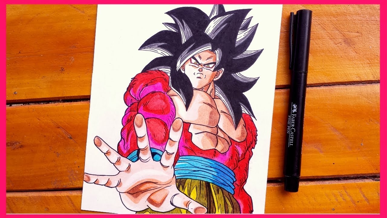 Como DESENHAR o goku ssj 4 🔥🔥