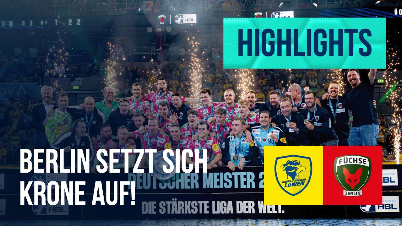 Highlights: Rhein-Neckar L&ouml;wen - F&uuml;chse Berlin (Saison 2024/25) DAIKIN HBL | Dyn Handball